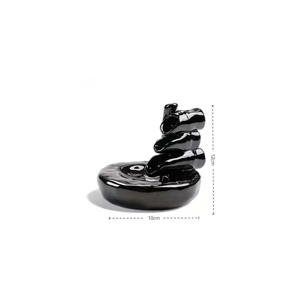 Waterfall Incense Burner with 20-Sandalwood Cones, Home Decor Fountain