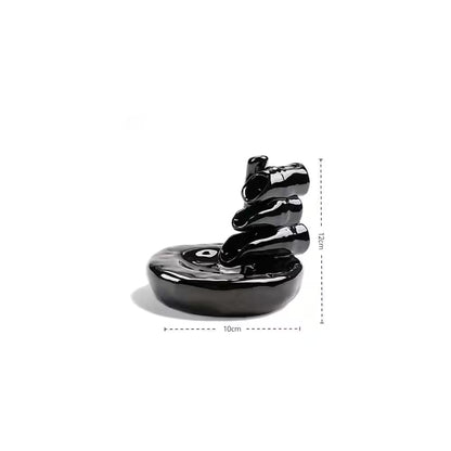 Waterfall Incense Burner with 20-Sandalwood Cones, Home Decor Fountain