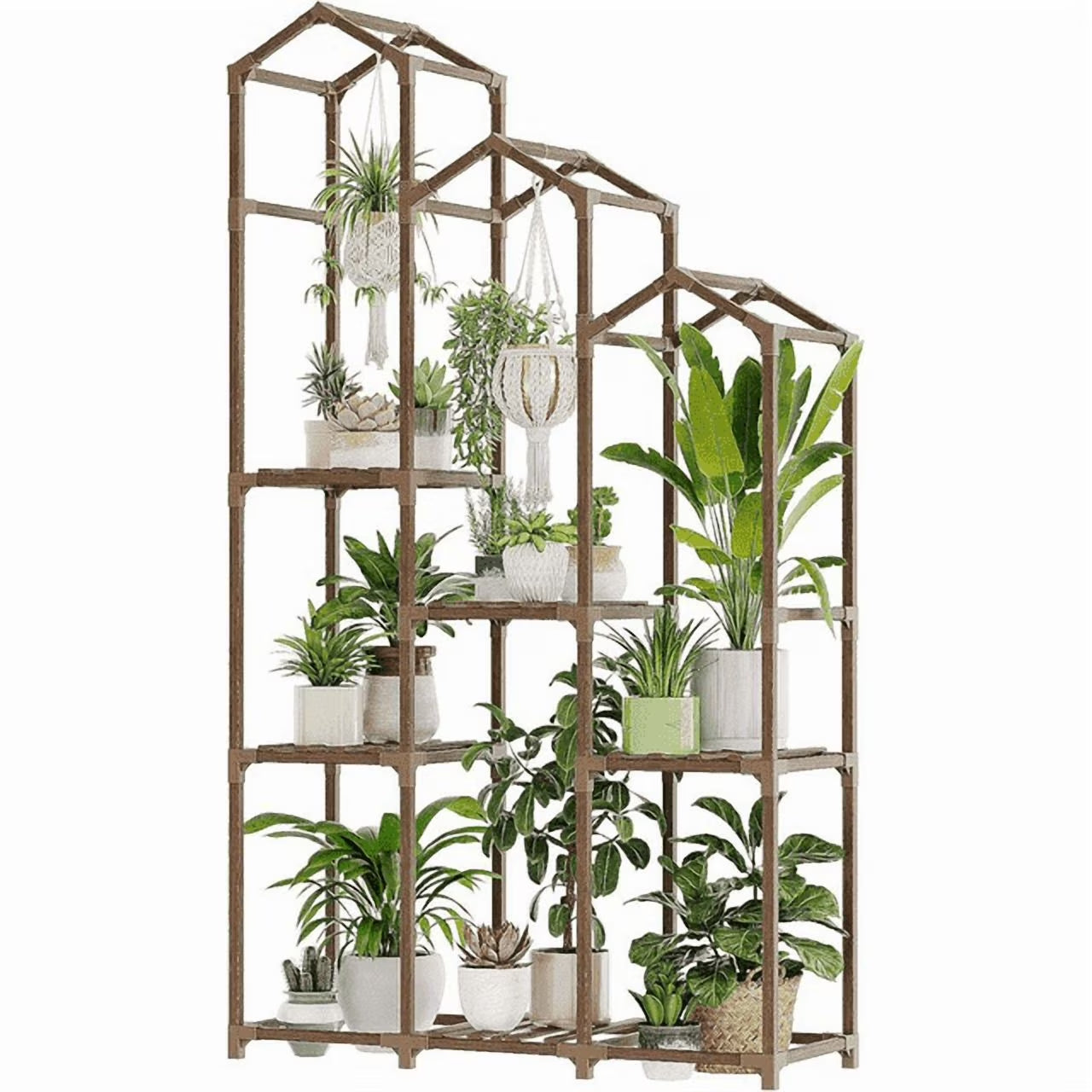 Plant Stand Black Plant Shelf Indoor Plant Table for Multiple Plants 3 Tiers 7 Pots Ladder Plant Holder Table Plant Pot Stand for Window Garden Balcony Living Room
