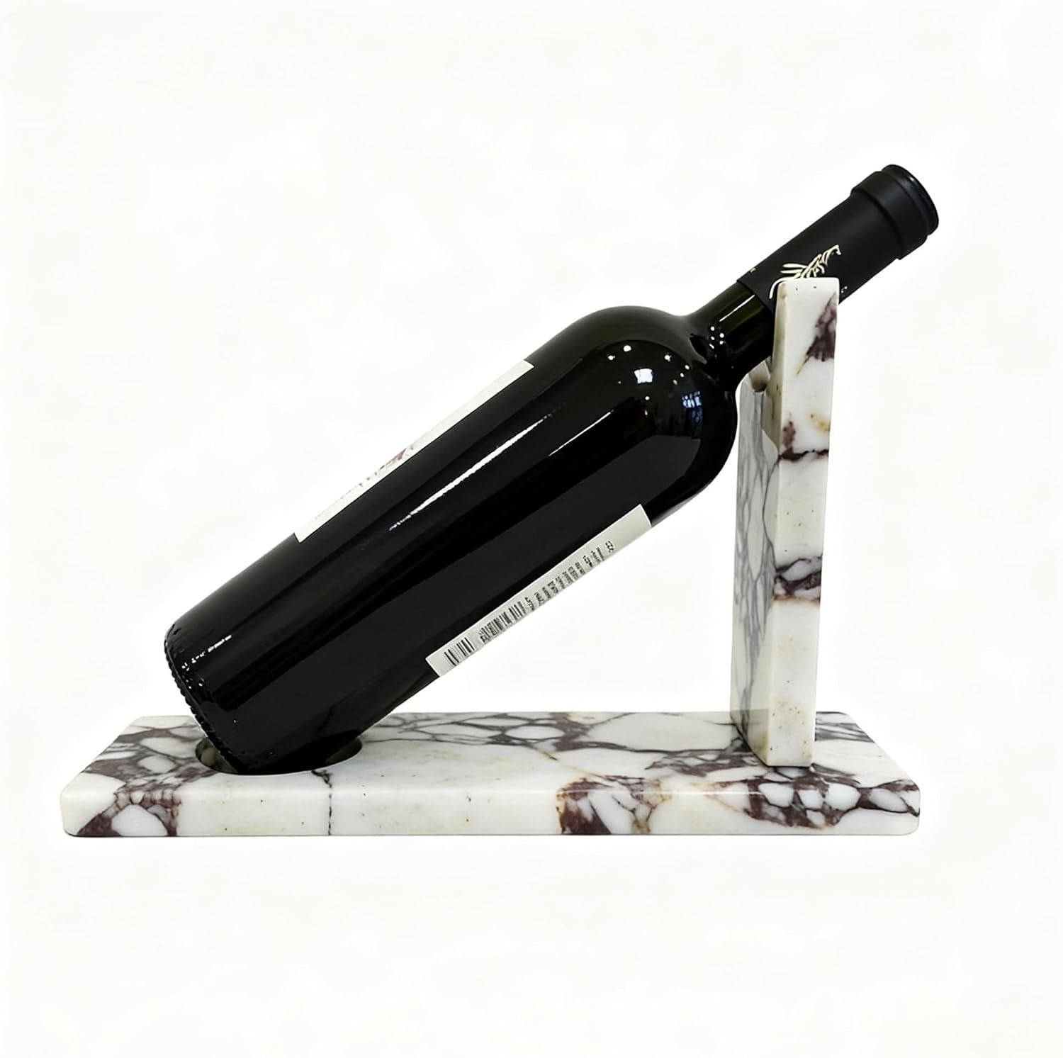 Creative Modern Marble Wine Holder Stand, Single Bottle Wine Rack Storage, Elegant Home Decor, Stylish Tabletop Display for Wine Enthusiast