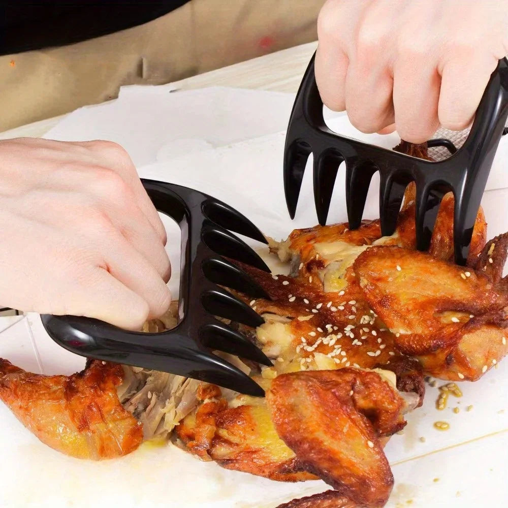 Transform Your Cooking with 2PCS Quick Ripper Black Bear Claw Meat Splitters - The Ultimate Multi-Purpose Meat Handling Tool!