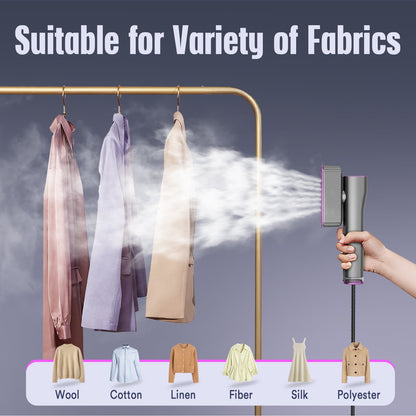 Effortless Wrinkle Removal: LOHEER Portable 2-in-1 Travel Steamer & Iron with Adjustable Steam Levels