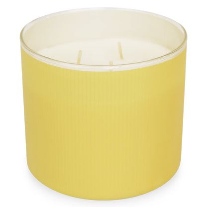 3-Wick Textured Wrapped Candle, Spring Honeysuckle Fragrance, 14 Oz