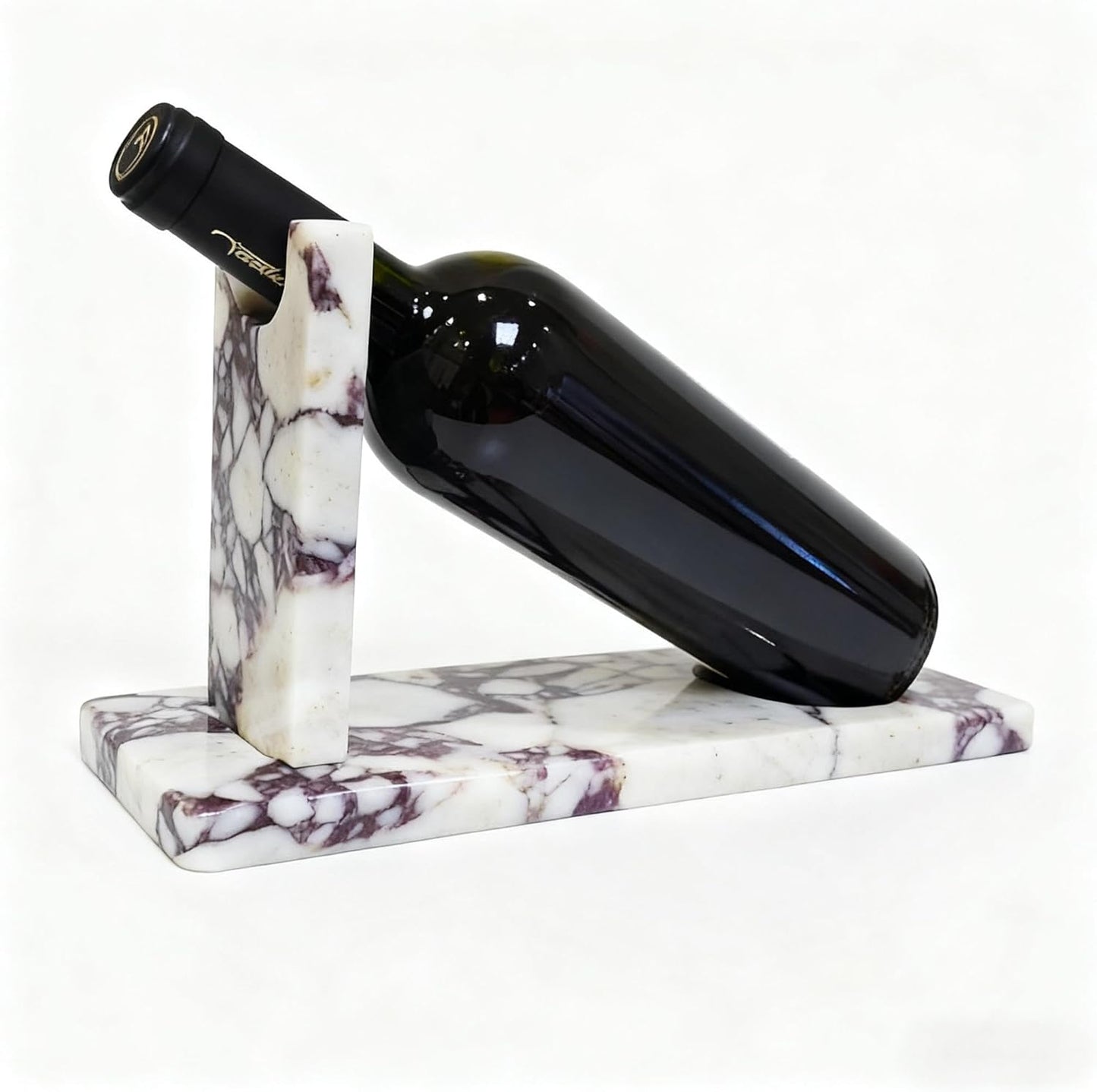 Creative Modern Marble Wine Holder Stand, Single Bottle Wine Rack Storage, Elegant Home Decor, Stylish Tabletop Display for Wine Enthusiast