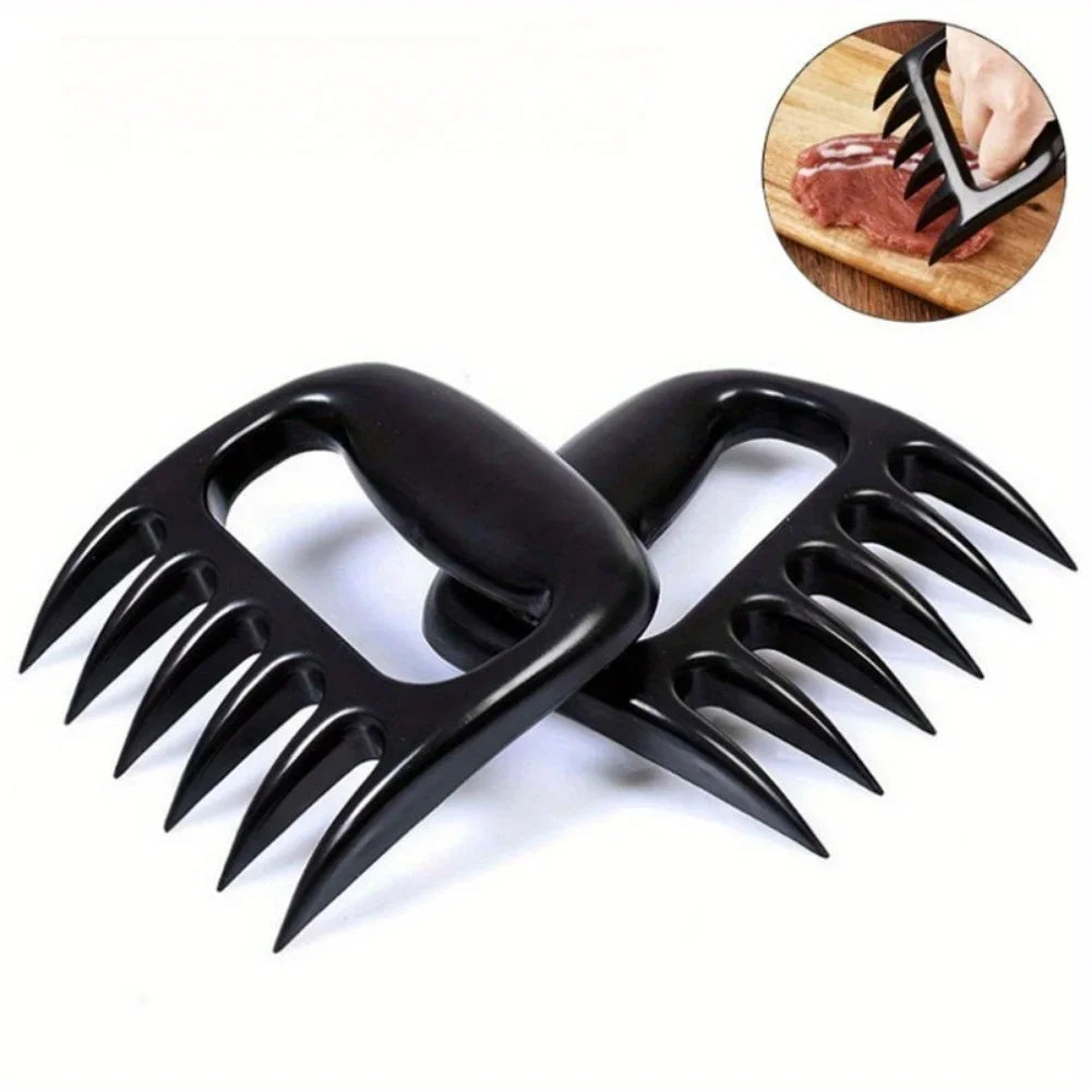 Transform Your Cooking with 2PCS Quick Ripper Black Bear Claw Meat Splitters - The Ultimate Multi-Purpose Meat Handling Tool!