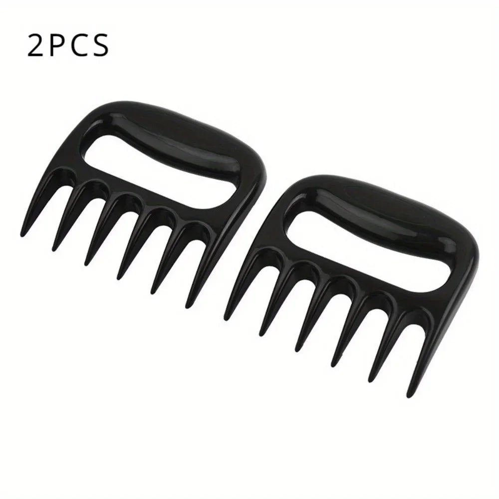 Transform Your Cooking with 2PCS Quick Ripper Black Bear Claw Meat Splitters - The Ultimate Multi-Purpose Meat Handling Tool!