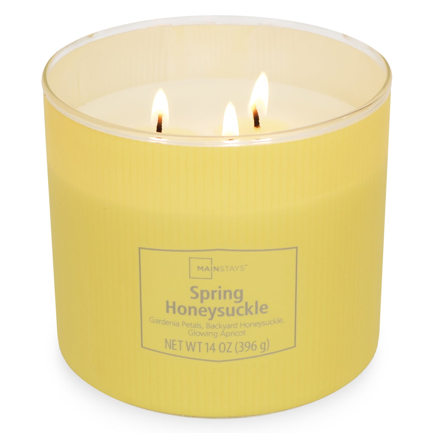3-Wick Textured Wrapped Candle, Spring Honeysuckle Fragrance, 14 Oz