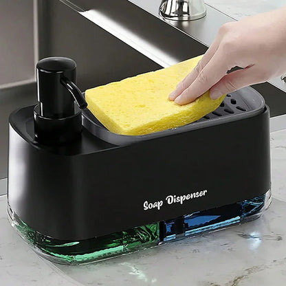 Elevate Your Cleaning Routine with Our Dual Soap Dispenser and Sponge Holder - Perfect for Kitchen and Bathroom!