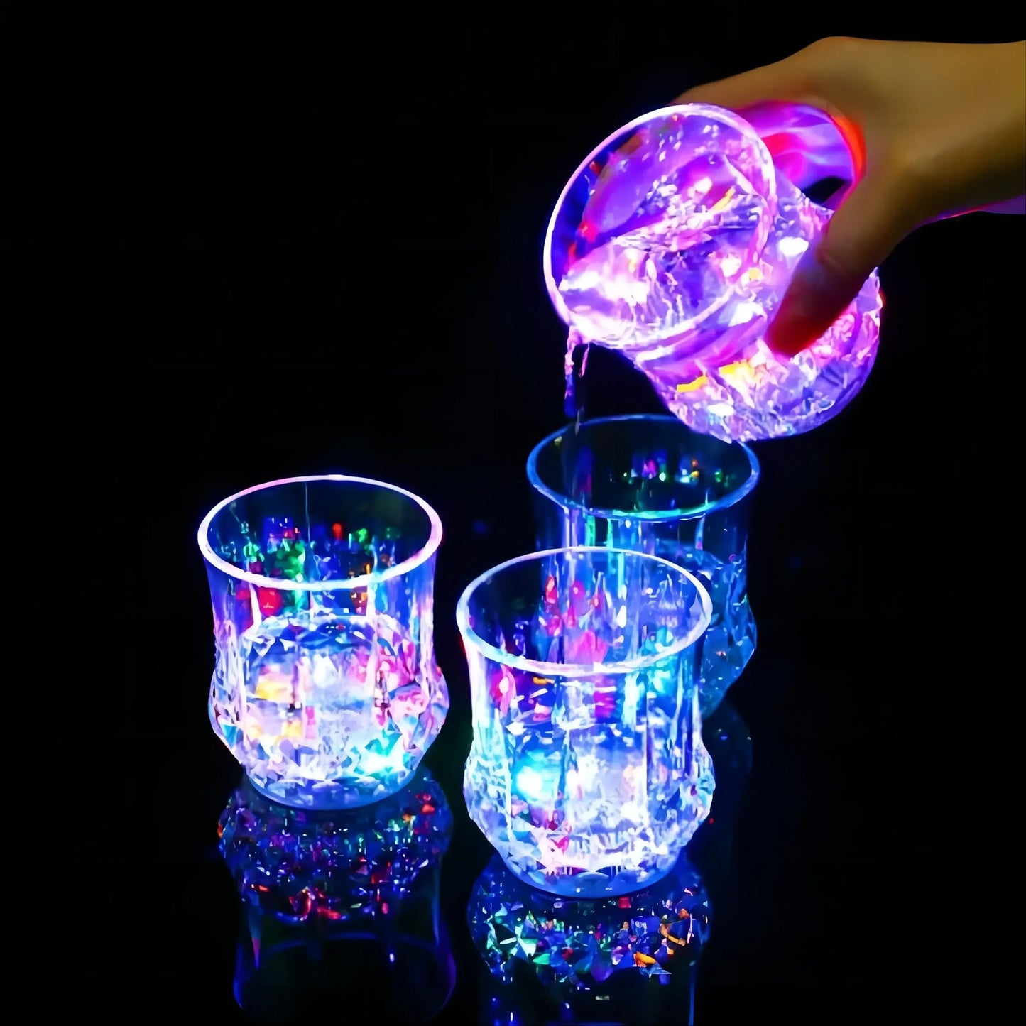 Illuminate Your Drink with the Colorful Glowing Pineapple Cup - 200ml Inductive Light-Up Beer Glass for KTV Bars