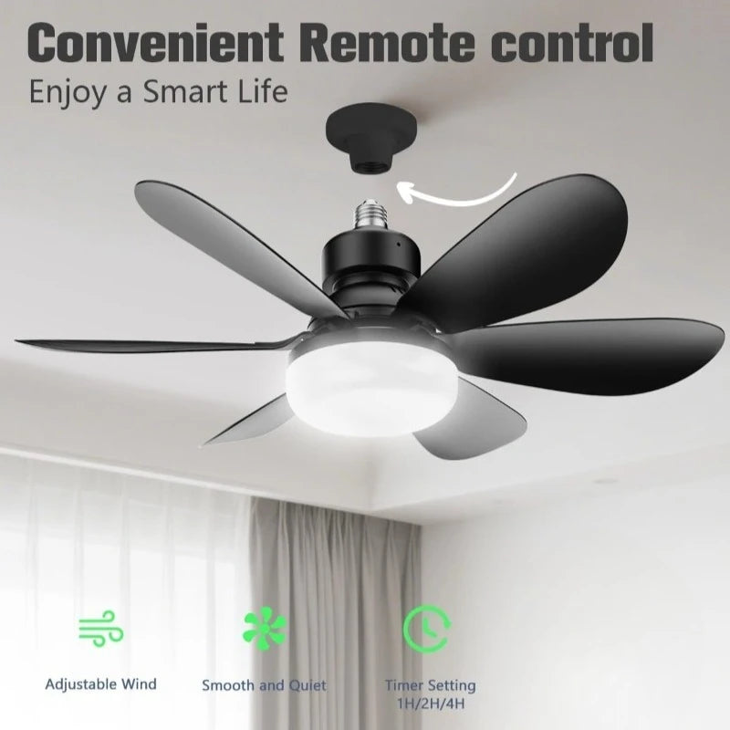 Transform Your Space with the 30W Modern Ceiling Fan Light - E27 LED with Convenient Remote Control for Living Room and Study