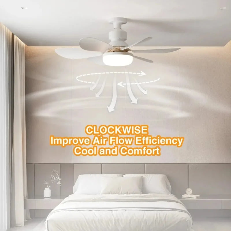 Transform Your Space with the 30W Modern Ceiling Fan Light - E27 LED with Convenient Remote Control for Living Room and Study