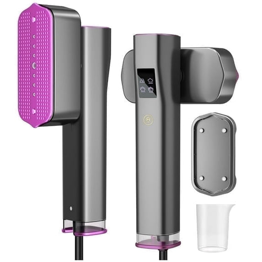 Effortless Wrinkle Removal: LOHEER Portable 2-in-1 Travel Steamer & Iron with Adjustable Steam Levels
