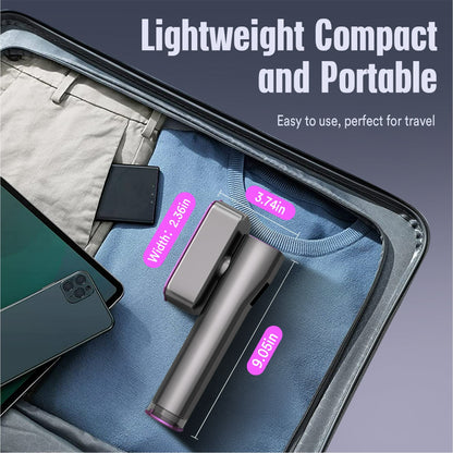 Effortless Wrinkle Removal: LOHEER Portable 2-in-1 Travel Steamer & Iron with Adjustable Steam Levels