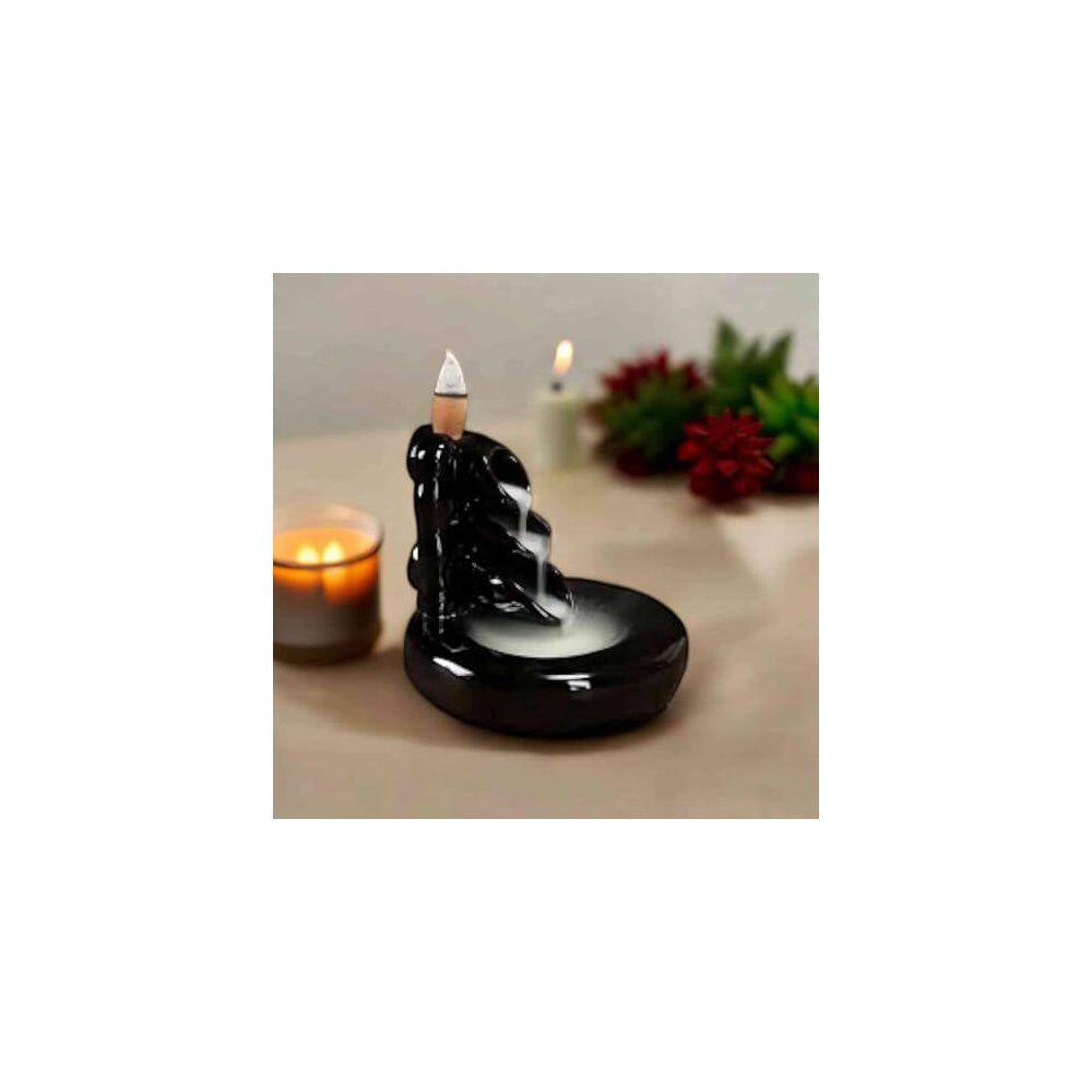 Waterfall Incense Burner with 20-Sandalwood Cones, Home Decor Fountain
