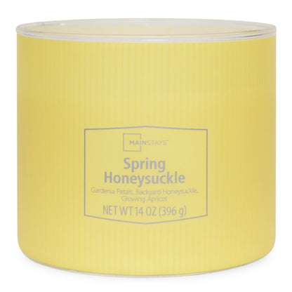 3-Wick Textured Wrapped Candle, Spring Honeysuckle Fragrance, 14 Oz